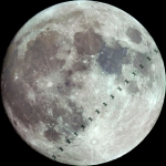 La Stazione Spaziale davanti alla Luna