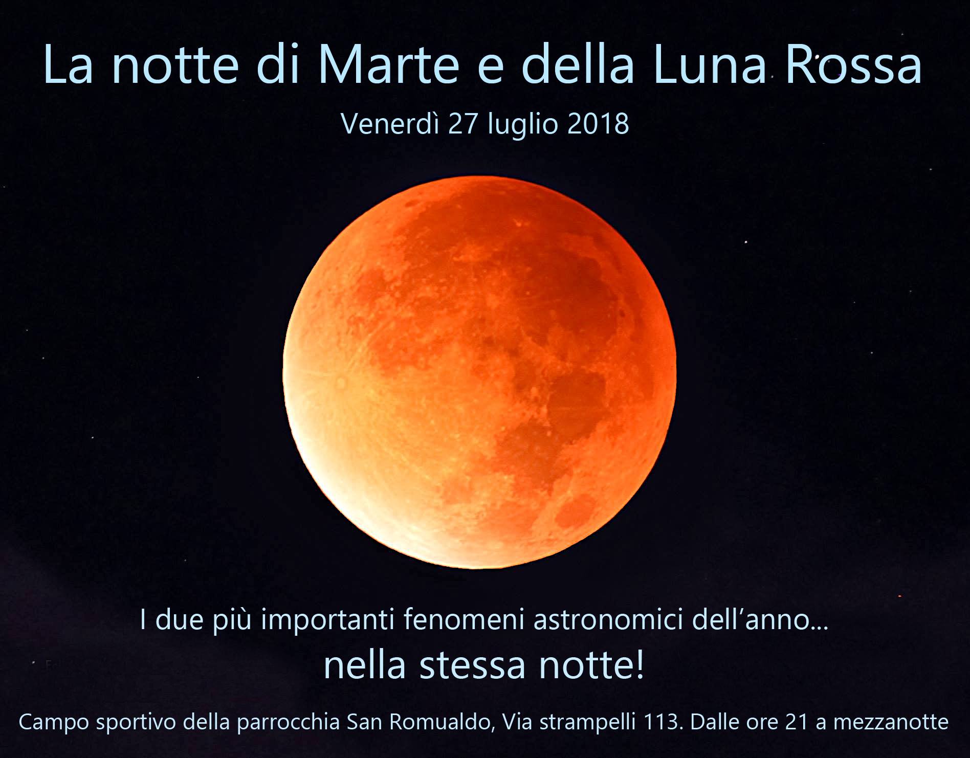 Il prossimo appuntamento con le stelle è da non perdere: venerdì 27 luglio osserveremo l'eclissi totale di Luna e la grande opposizione di Marte!