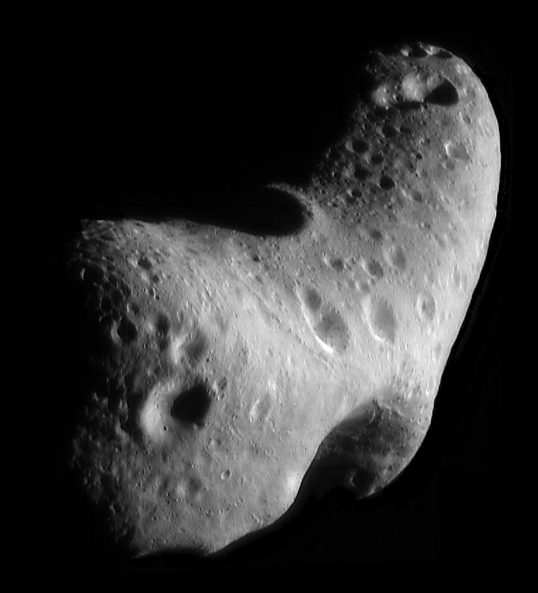 Al di sotto di una certa massa i corpi celesti possono assumere forme anche irregolari come ad esempio l'asteroide Eros. grande 8 km e pesante solo 7x10^15 ¹² tonnellate