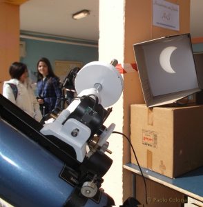Eclissi in proiezione al telescopio