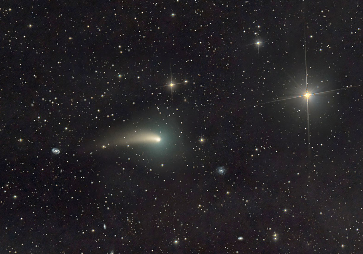 Fotografia al telescopio della cometa E3 ripresa da Dan Bartlett il 16 ottobre '22