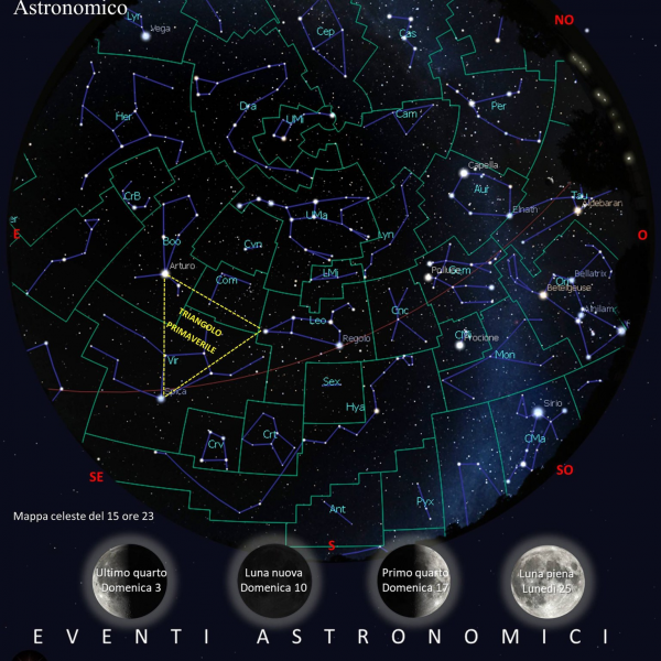 Cielo del mese di marzo 2024 Accademia delle Stelle