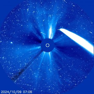 La cometa 2023 A3 ripresa dalla sonda SOHO