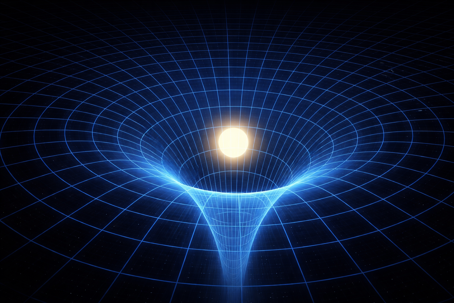 Deformazione spazio-temporale generata da una massa puntiforme