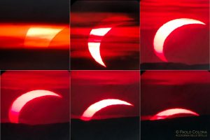 L'eclissi fotografata da Paolo Colona da Monte Guadagnolo (Roma)